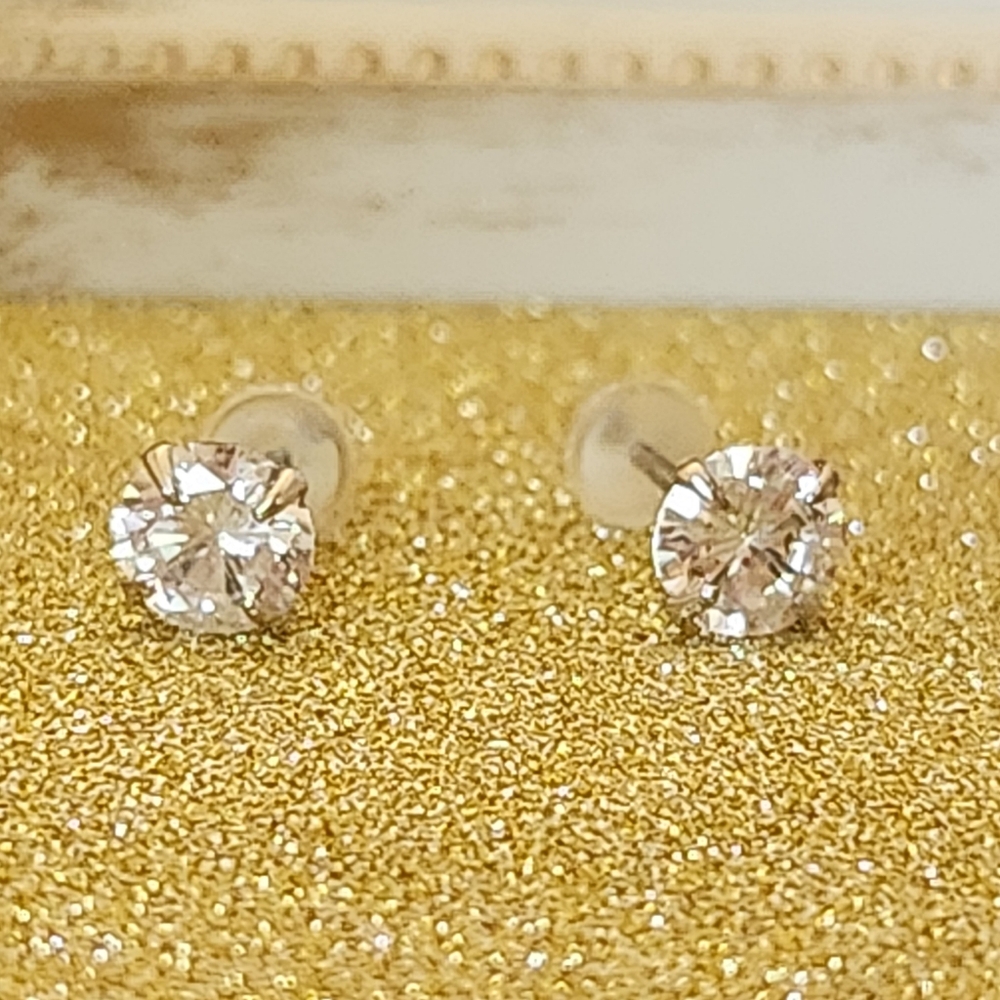 Zirconia diamond Silver earrings
